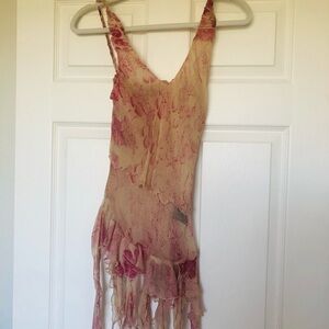 Bebe Pink and Cream Textured Top